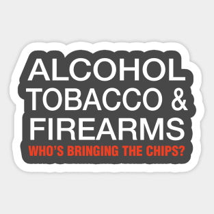 Alcohol Tobacco & Firearms Sticker